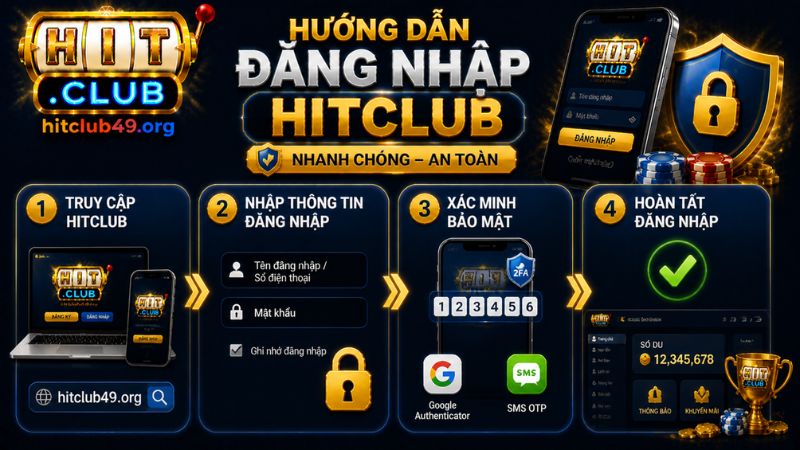 Hướng dẫn các bước đăng nhập HITCLUB nhanh chóng