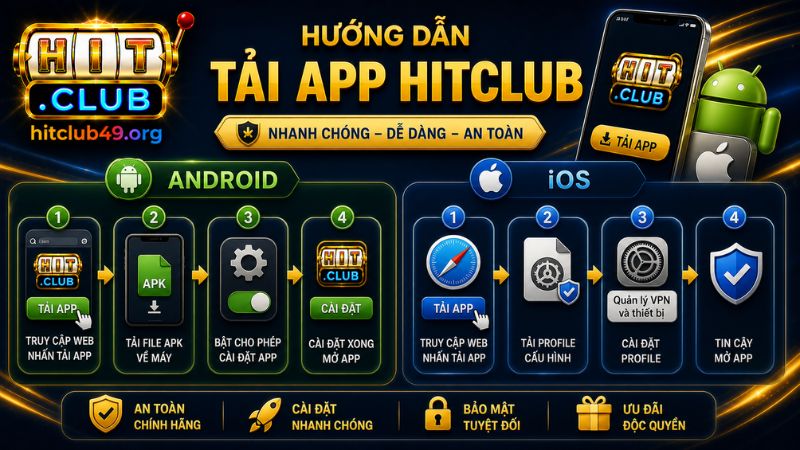 Hướng dẫn tải app HITCLUB nhanh chóng