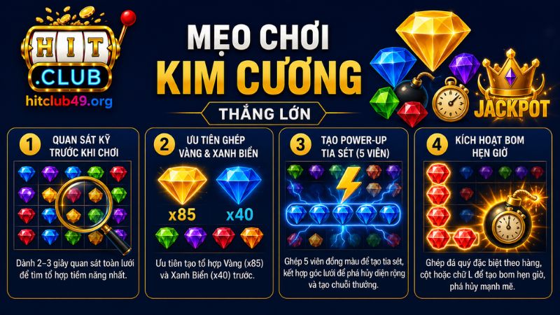 Mẹo chơi Kim Cương Hitclub nhận thưởng khủng