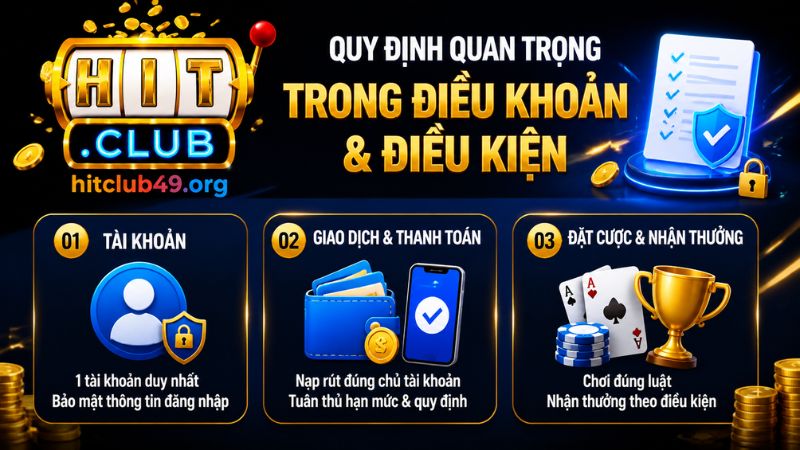 Những quy định trong điều khoản và điều kiện Hit Club