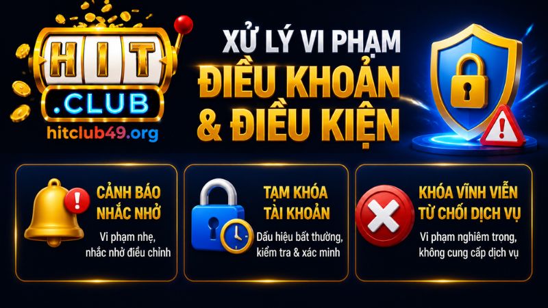 Xử lý vi phạm điều khoản và điều kiện Hit Club
